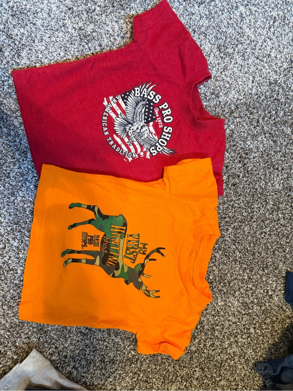 Bass Bright Red & High-Vis Orange Graphic Tee Set - Kids